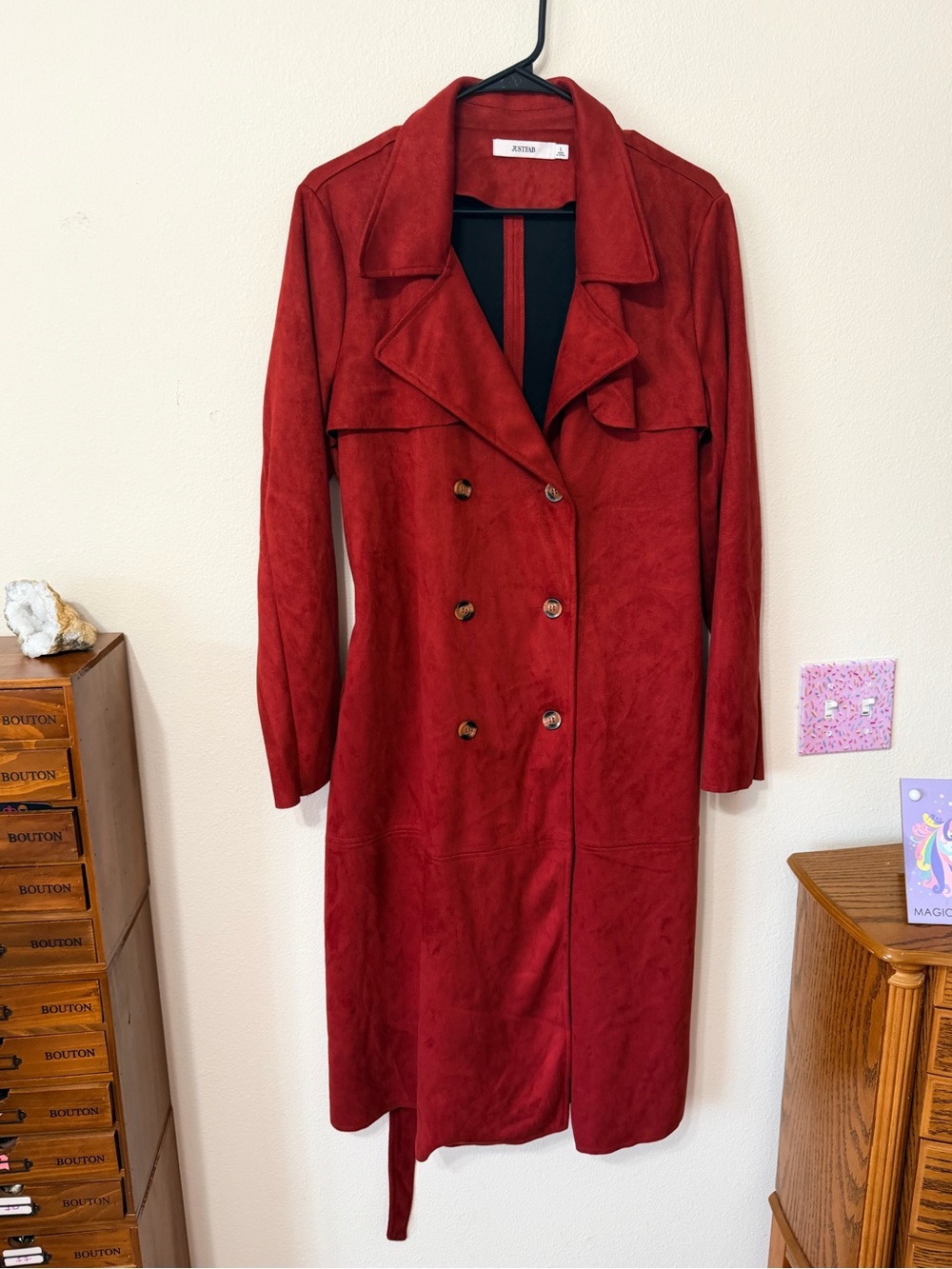 JustFab full length coat size L NWOT - Picture 2 of 10